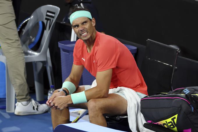 Rafael Nadal ima spet bolečine. | Foto: Guliverimage