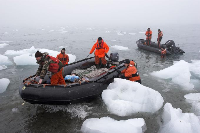 Arktični led se drobi na vse manjše kose, kar ogroža ladje, ki se peljejo mimo. | Foto: Reuters