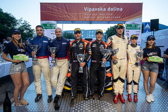 Najhitrejše tri posadke jubilejnega desetega relija v Vipavski dolini | Foto: WRC Croatia