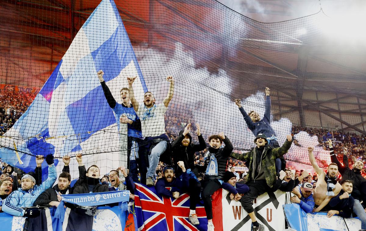 Marseille Navijači | Navijači Marseilla so prejšnji mesec zakuhali incident, v katerem jo je skupil trener Lyona Fabio Grosso. | Foto Reuters