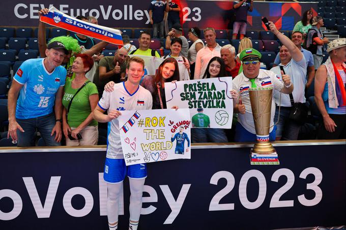 "Slovenija je pokazala, da imamo veliko srce, da ne obupamo, da igramo do konca, da smo ena najboljših ekip na svetu, ker v težkih trenutkih zaključujemo, verjamemo v to, da lahko." | Foto: CEV
