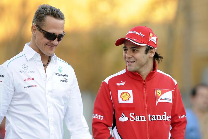 Michael Schumacher, Felipe Massa | Felipe Massa in Michael Schumacher sta bila nekaj časa moštvena sotekmovalca. | Foto Reuters