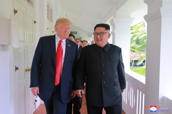 Donald Trump in Kim Džong Un | Ameriški predsednik Donald Trump in severnokorejski voditelj Kim Džong Un. | Foto Reuters