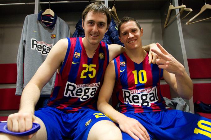 Erazem Lorbek in Jaka Lakovič sta  na evropski košarkarski vrh stopila leta 2010 z Barcelono. | Foto: Vid Ponikvar