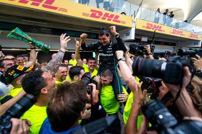 George Russell je pred letom dni v Interlagosu dosegel svojo prvo zmago v formuli 1. | Foto: Guliverimage