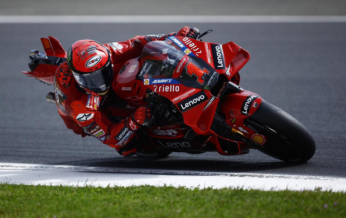 Ducati Francesco Bagnaia | Francesco Bagnaia je dobil dopoldanske kvalifikacije v Le Mansu. | Foto Reuters
