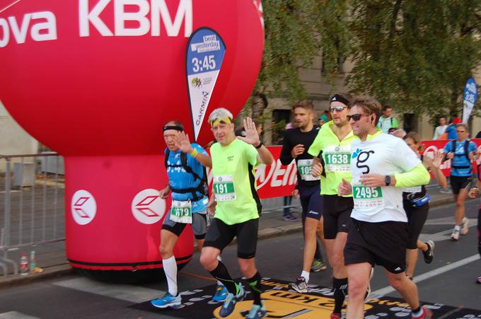 Igor Stegel kot tempo tekač na Ljubljanskem maratonu. | Foto: osebni arhiv/Lana Kokl