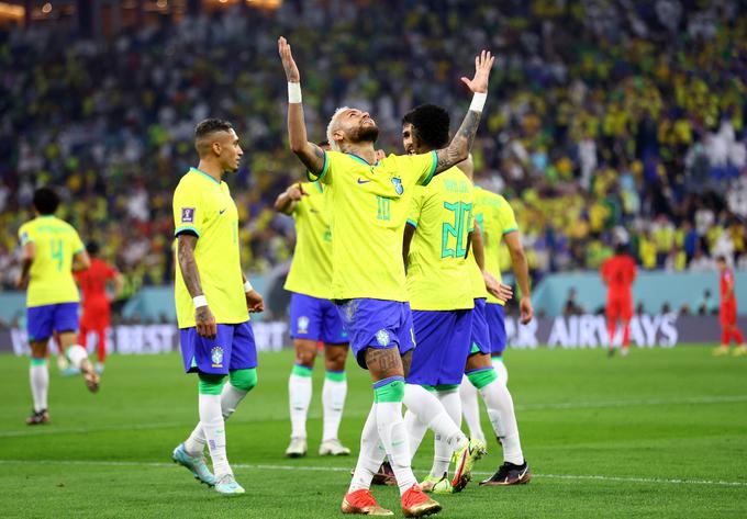 Južno Korejo je Brazilija v osmini finala SP 2022 premagala kar s 4:1. | Foto: Reuters