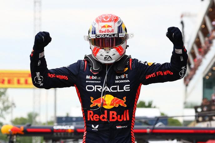 Montreal Max Verstappen | Max Verstappen je z 41. zmago izenačil dosežek Ayrtona Senna. To je stota Red Bullova zmaga. | Foto Reuters