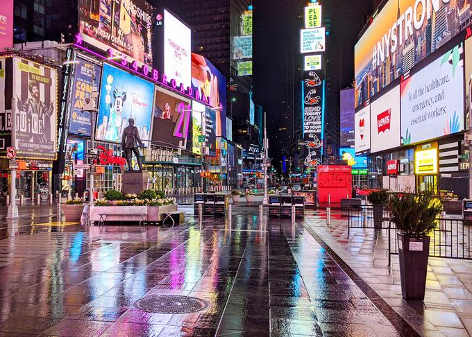 Prazen trg Times Square | Foto: Jaka Vinšek