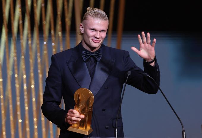 Erling Haaland je osvojil drugo mesto, prejel pa nagrado Gerda Müllerja za najboljšega strelca sezone 2022/23. | Foto: Reuters