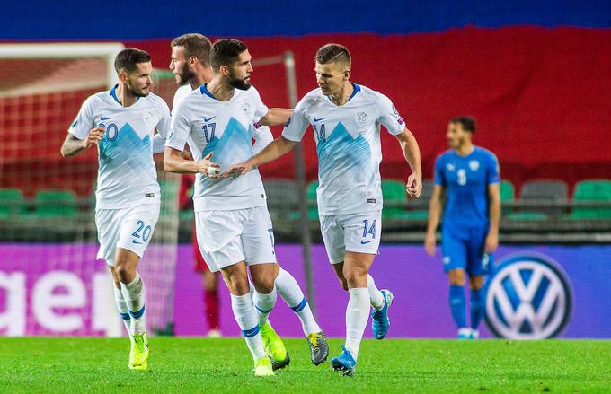 Veselje ob zadetku pri zmagi nad Izraelom v kvalifikacijah za zadnje evropsko prvenstvo, septembra 2019 v Stožicah. | Foto: Žiga Zupan/Sportida