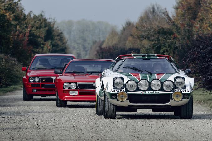Lancia stratos s Ferrarijevim motorjem V6 (iz modela dino) je začela vzpon italijanske znamke v svetu relija. Uspehe sta nadaljevala model 037 rally, še bolj pa delta integrale.
 | Foto: Lancia
