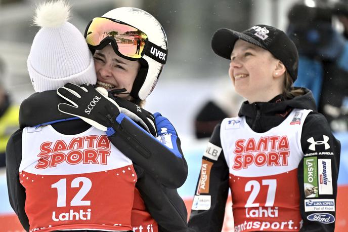 Nika Križnar | Nika Križnar je zablestela v Lahtiju in skočila do zmage. Razumljivo so ob tem zaigrala čustva. | Foto Guliverimage