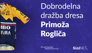 Dobrodelna dražba podpisane majice Primoža Rogliča