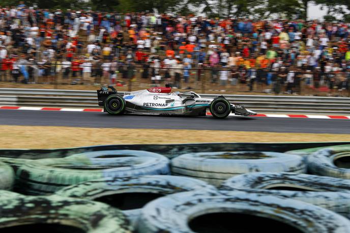 Hungaroring Mercedes Russell | George Russell bo na svoji 73. dirki prvič na prvem štartnem položaju. | Foto Guliver Image
