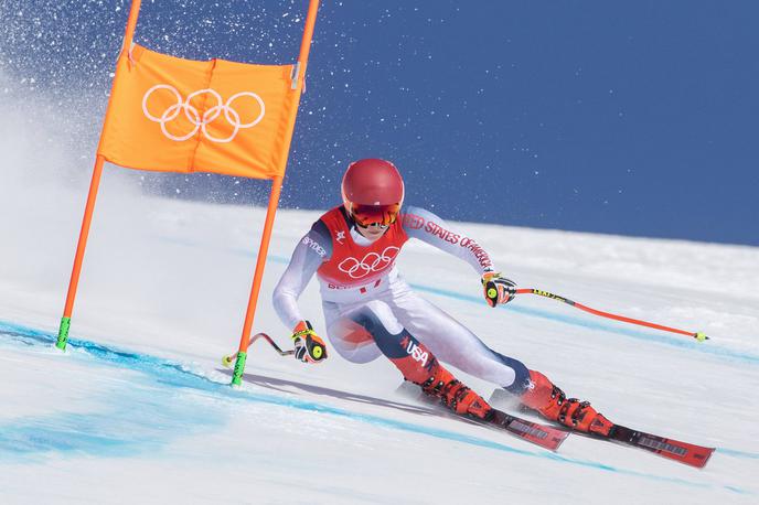 Mikaela Shiffrin | Ameriška smučarka Mikaela Shiffrin je bila najhitrejša na edinem uradnem treningu smuka pred jutrišnjo alpsko kombinacijo. | Foto Guliverimage