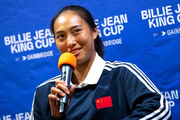 "Na začetku ima vsaka igralka 50 odstotkov možnosti za zmago," je dejala Zheng Qinwen, 25. igralka na svetu. | Foto: Matic Klanšek Velej/Sportida