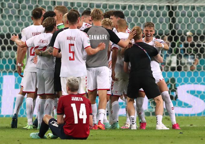 Danci so se prvič po 29 letih uvrstili v polfinale evropskega prvenstva. | Foto: Reuters