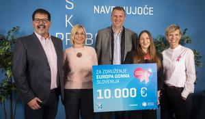 Telekom Slovenije in Samsung deset tisoč evrov donacije Europi Donni