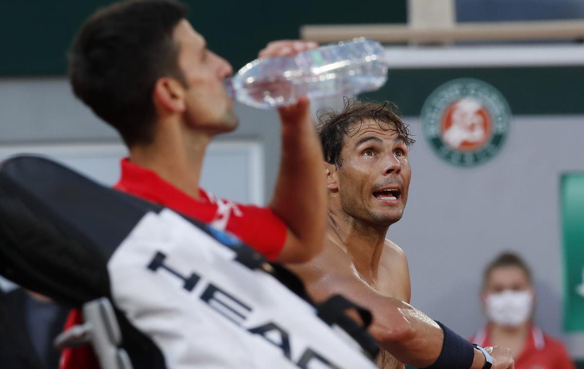 Djokovic Nadal | Rafael Nadal in Novak Đoković sta do zdaj odigrala 59 medsebojnih dvobojev. Izid v zmagah je 30:29 za Srba. | Foto Reuters