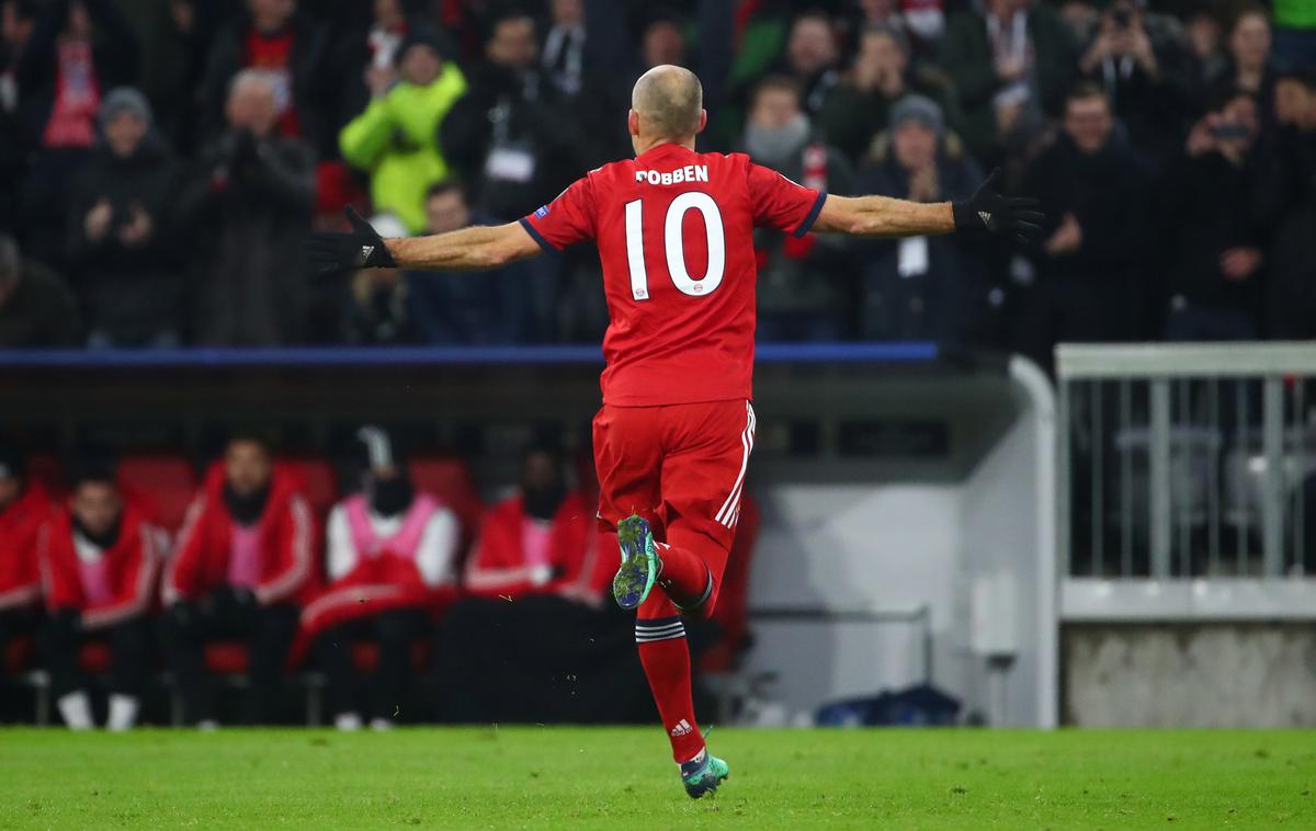 Bayern München | Arjen Robben je proti Benfici dosegel dva atraktivna zadetka. | Foto Reuters