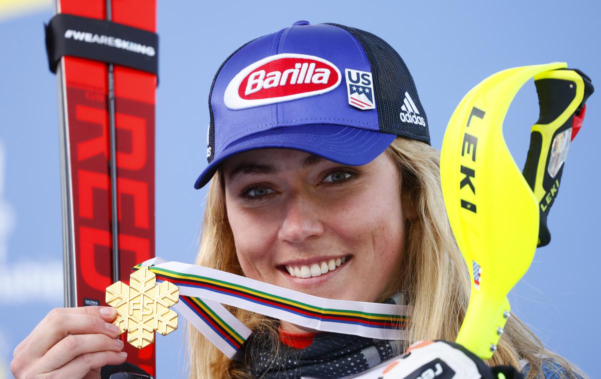 Mikaela Shiffrin | Mikaela Shiffrin se veseli že šeste zlate medalje na svetovnih prvenstvih. | Foto Guliverimage