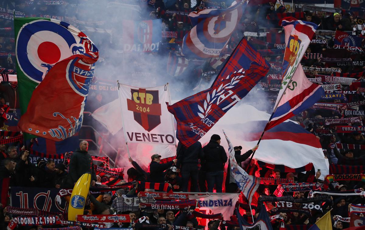 Bologna navijači | Navijači Bologne, ki jo vodi Thiago Motta, so videli novo zmago svojih ljubljencev. | Foto Reuters