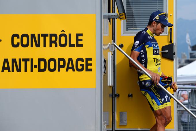 Ko je bil Alberto Contador pozitiven na testiranju, je moral milijon evrov (70 odstotkov letne plače) nameniti za boj proti dopingu. | Foto: Getty Images