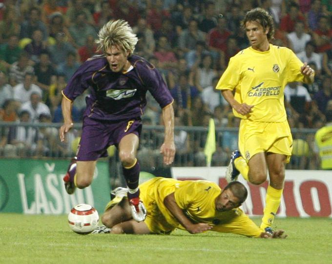 Martin Pregelj, eden redkih nogometašev Maribora, ki je z vijolicami zaigral tudi v ligi prvakov (1999), je v zvezni vrsti povzročal Villarrealu velike preglavice. | Foto: Stanko Gruden, STA