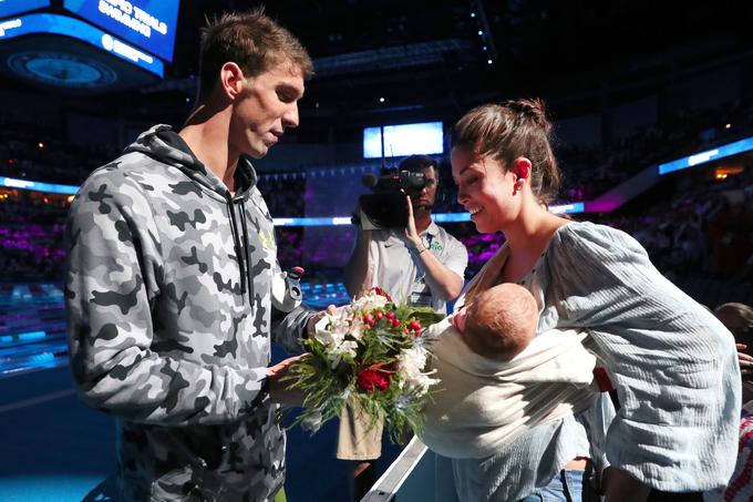 Phelps z zaročenko Nicole in sinom Boomerjem | Foto: Getty Images