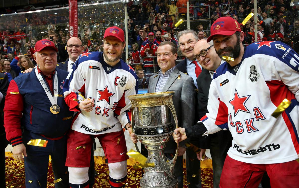 CSKA Moskva, liga KHL | CSKA Moskva je postala tudi prva ekipa v zgodovini KHL, ki je naslov osvojila po tem, ko je po rednem delu sezone zasedala prvo mesto. | Foto Reuters