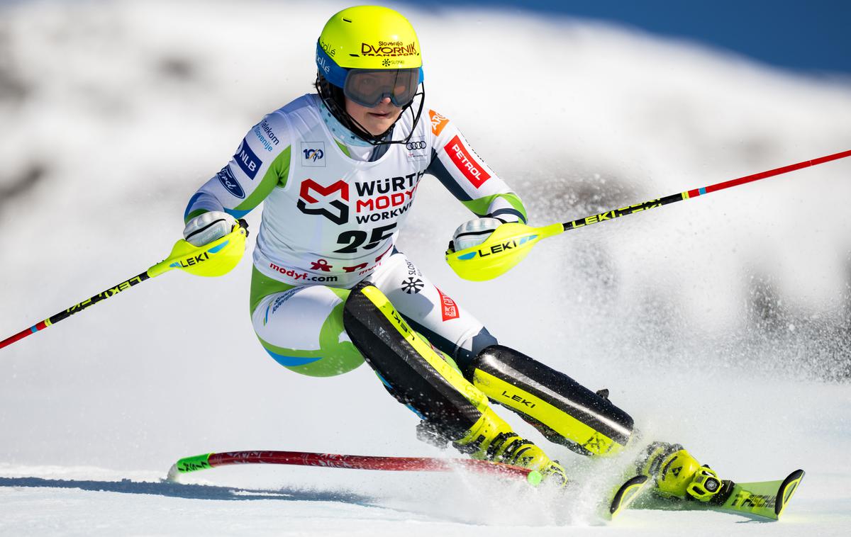 Neja Dvornik Are slalom 2024 | Neja Dvornik je v Areju na Švedskem z 9. mestom v slalomu poskrbela za uspeh kariere.  | Foto Reuters