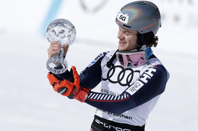 Soldeu Lucas Braathen | Lucas Braathen je to zimo zmagal dvakrat, bil trikrat tretji. Po prvi vožnji zadnjega slaloma je bil drugi. | Foto Reuters