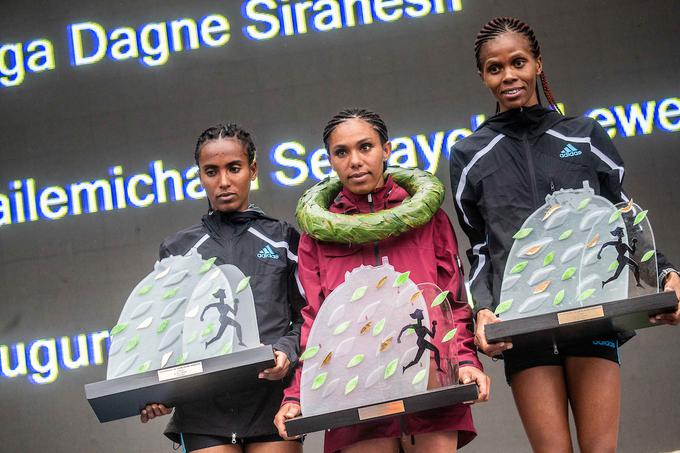 Najhitrejše maratonke 26. ljubljanskega maratona. | Foto: Siniša Kanižaj/Sportida