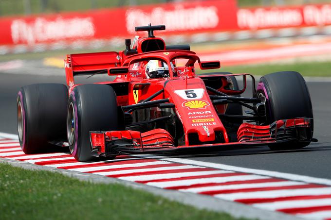 Nemec Sebastian Vettel je bil najhitrejši na uvodnem treningu formule 1 pred nedeljsko dirko za VN Belgije v Spa Francorchampsu. | Foto: Reuters
