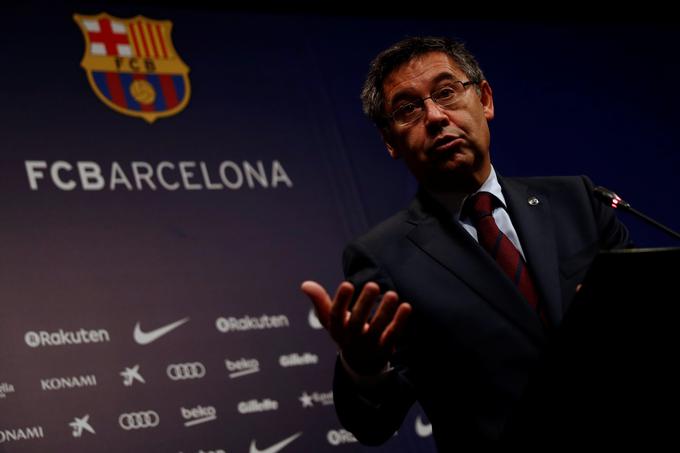 Predsednik Barcelone Josep Maria Bartomeu se je znašel pred velikim izzivom. | Foto: Reuters