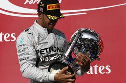 Hamilton v Austinu porazil Rosberga in se še približal naslovu prvaka