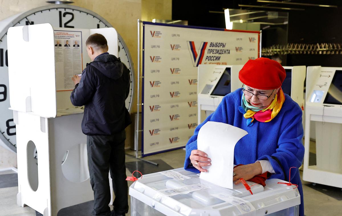 Rusija volitve | Raziskave so napovedale, da bo Putin prejel več kot 80 odstotkov glasov.  | Foto Reuters