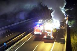 Zaradi požara tovornega vozila zaprta štajerska avtocesta #video