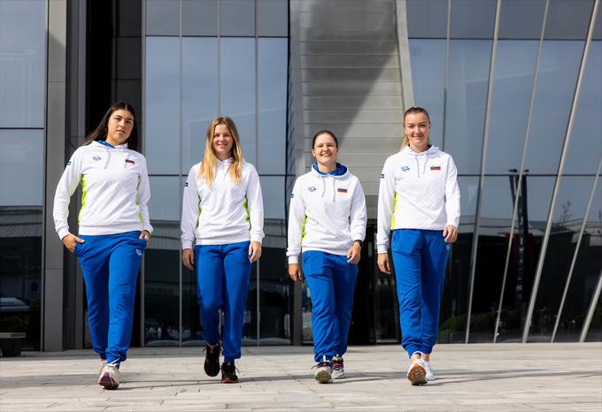 Dekleta, ki bodo zastopala Slovenijo v Bratislavi: Ela Nala Milić, Veronika Erjavec, Pia Lovrič in Nina Potočnik. | Foto: Sportida