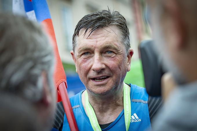 Predsednik države Borut Pahor je na ljubljanskem maratonu še zadnjič tekel v predsedniški vlogi.    | Foto: Ana Kovač
