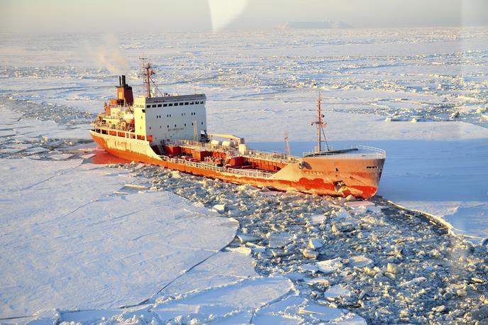 Tovorna ladja arktika | V naslednjih treh letih bi radi skoraj potrojili količino prepeljanega tovora čez severno morsko tovorno pot. | Foto Reuters