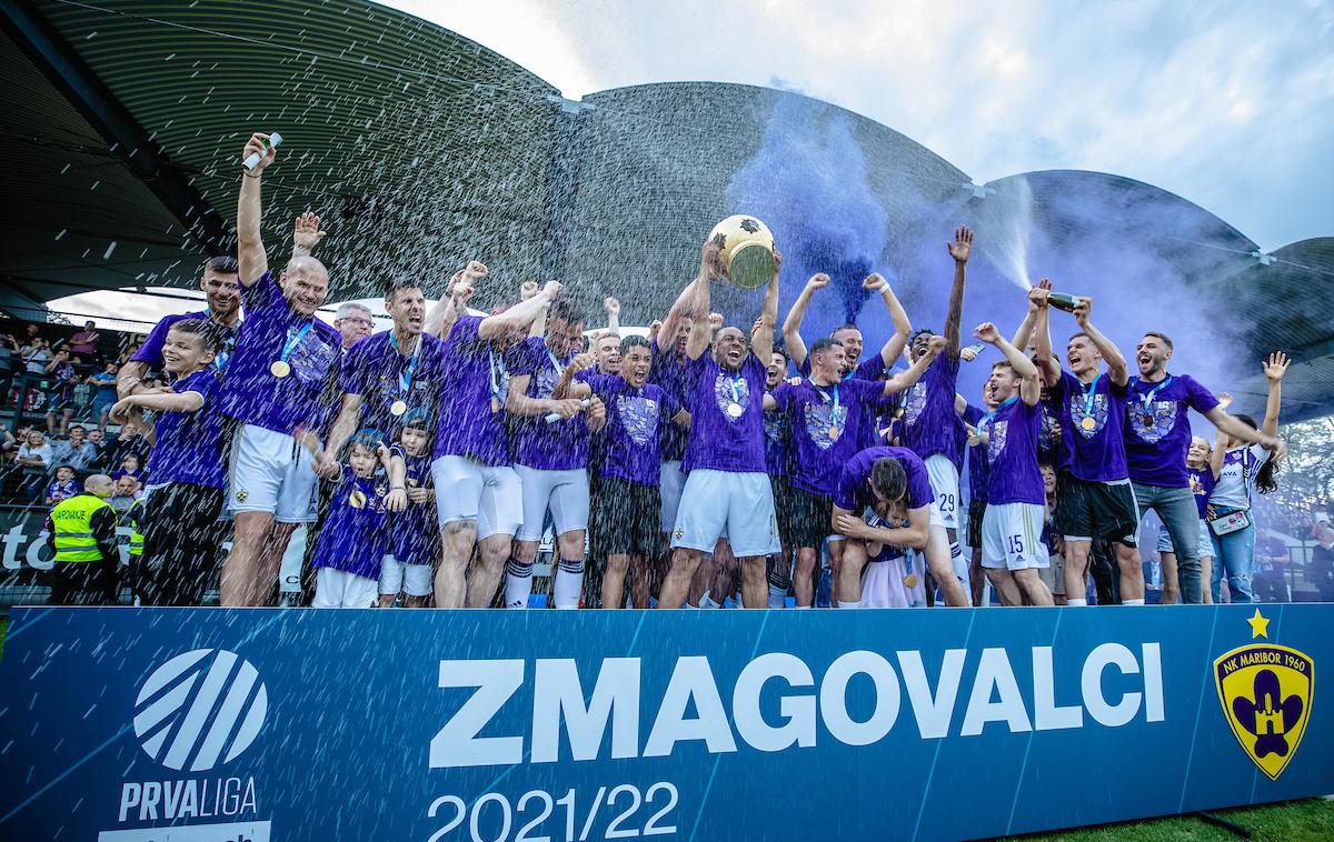 NK Maribor prvak 2022 | V sezoni 2022/23 naslov najboljšega v Sloveniji brani Maribor. | Foto Blaž Weindorfer/Sportida