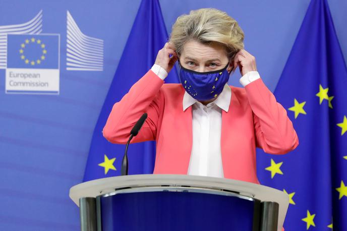 Ursula von der Leyen | Predsednica Evropske komisije Ursula von der Leyen je že večkrat zagrozila z ustavitvijo izvoza cepiva AstraZeneca izven EU. | Foto Reuters