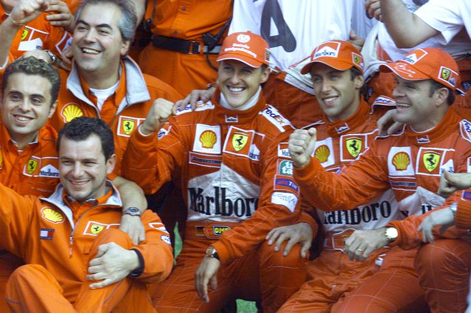 Michael Schumacher - Ferrari 2000 | Michael Schumacher je na današnji dan leta 2000 prekinil 21-letno Ferrarijevo sušo v formuli 1 in za "konjušnico" iz Maranella osvojil naslov svetovnega prvaka. | Foto Reuters
