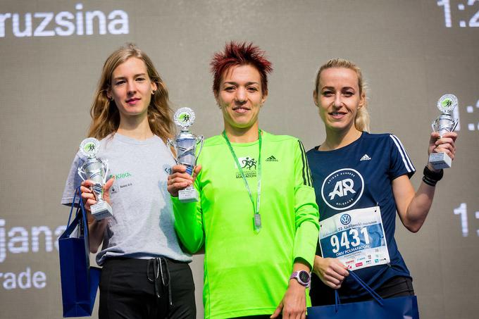 Najboljše Slovenke na polmaratonu Klare Ljubi veter ni motil. Dosegla je osebni rekord. | Foto: Žiga Zupan/Sportida