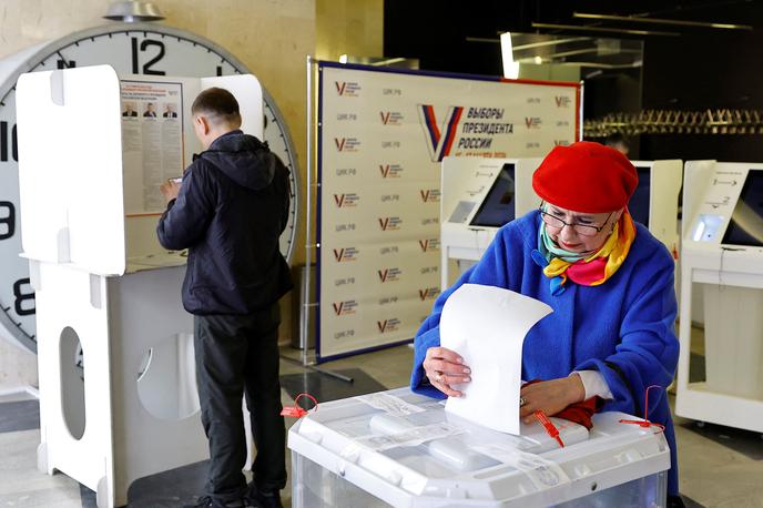 Rusija volitve | Raziskave so napovedale, da bo Putin prejel več kot 80 odstotkov glasov.  | Foto Reuters