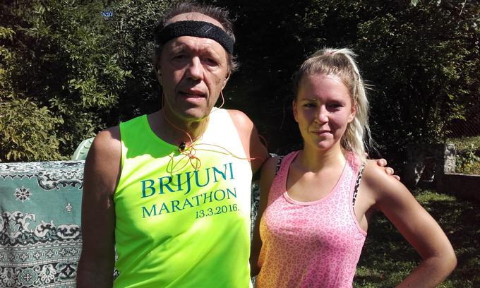 Igor s hčerko na Brionskem maratonu. | Foto: osebni arhiv/Lana Kokl