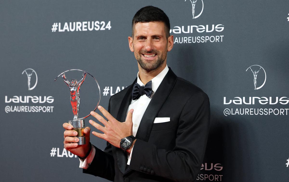 Novak Đoković | Novak Đoković je na prestižni podelitvi nagrad laureus v Madridu prejel nagrado za športnika leta. | Foto Reuters